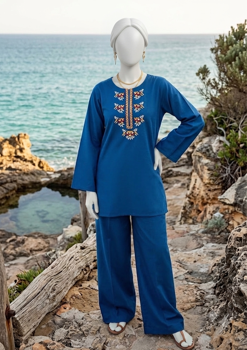 Sea Embroidery Co-ord set