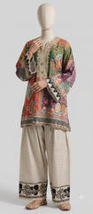 Shabika Premium Lawn Printed 2-Piece Farshi Style suit. (Copy)