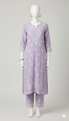 Chikankari Work 2-Pcs Stitched Suit.