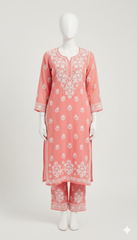 Chikankari Work 2-Pcs Stitched Suit.