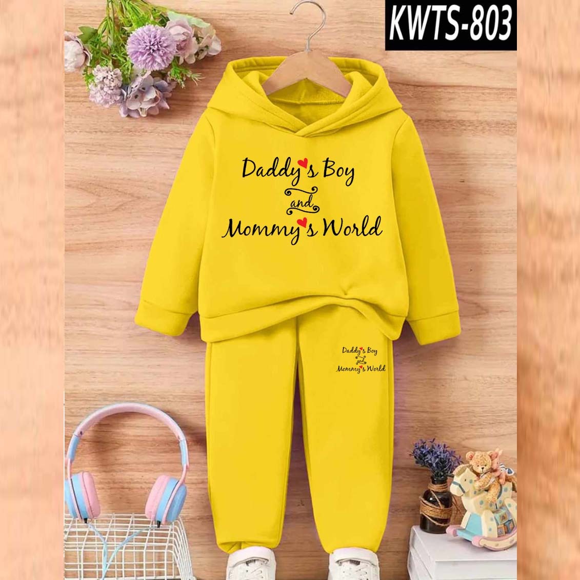 DB & MW Kids Hoodie Style 2-Pcs Winter Track-Suit. KWTS-803