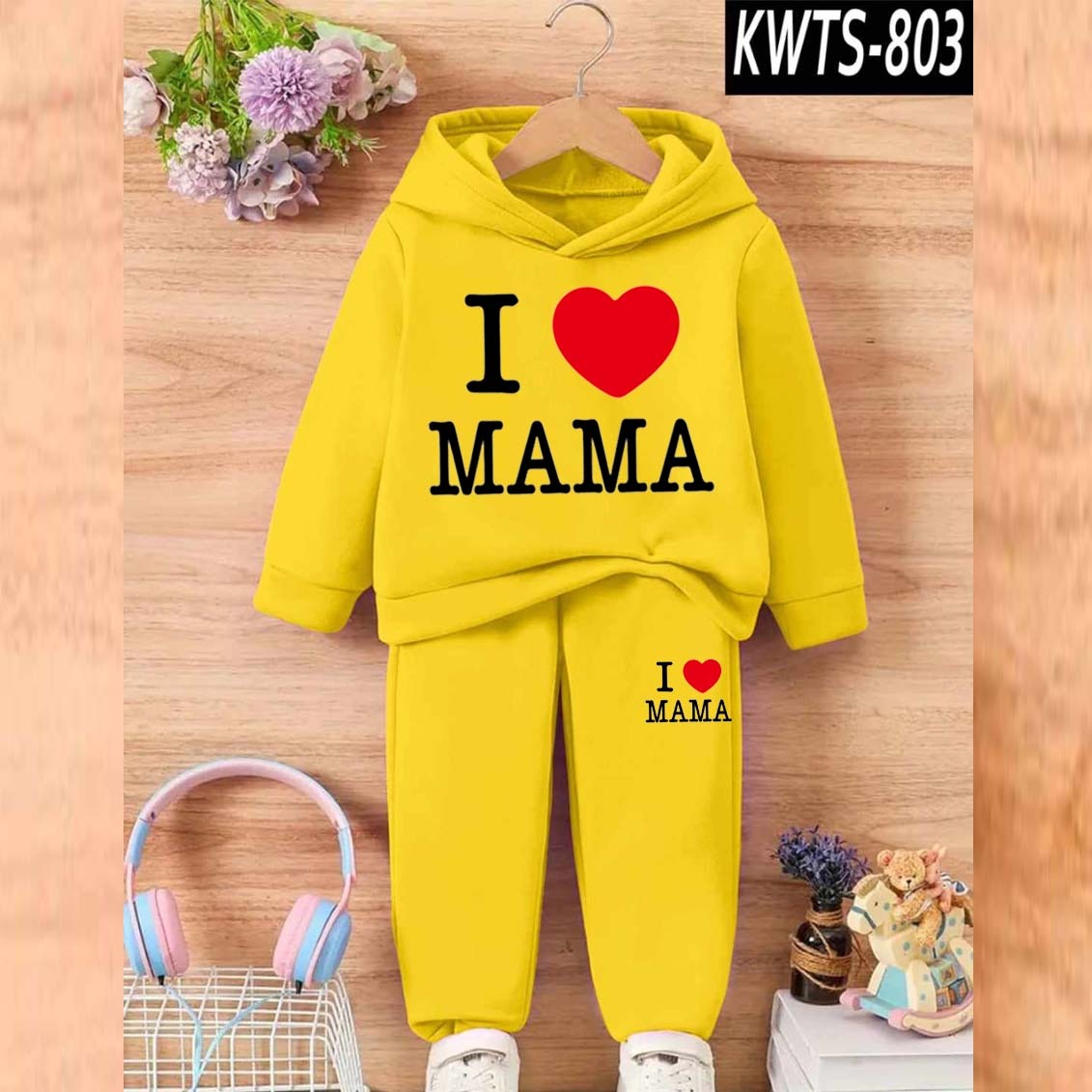 I love MAMA Kids Hoodie Style 2-Pcs Winter Track-Suit. KWTS-803