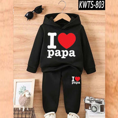 I love PAPA Kids Hoodie Style 2-Pcs Winter Track-Suit. KWTS-803