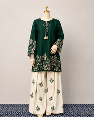 Elegant Kurti Set With Farshi pant.