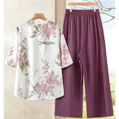 Binara Printed Western Shirt Style 2-Pcs Stiched Co-Ord Set. PCS-01