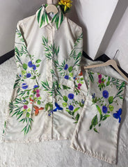 Cream Floral Grace Co Ord Set