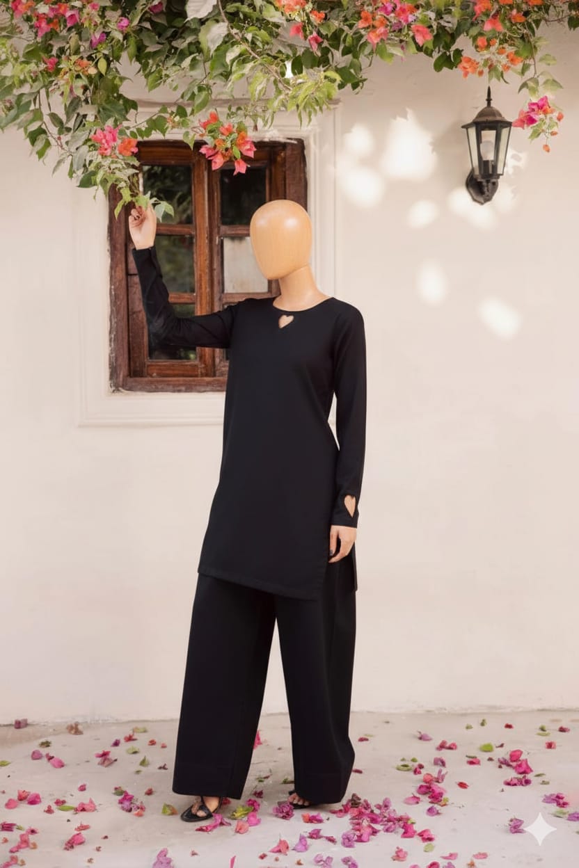 Heart Shape Shirt Farshi Shalwar Co Ord Set