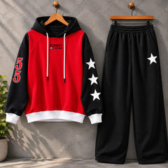 TH Contrast Hoodie Style Premium Quality Winter 2-Pcs Tracksuit For Her. WWTS-50 V2