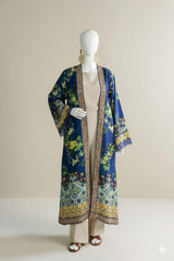 Emerald long Gown Style Printed Imported Crepe 3 Piece Suit-WWF-1144