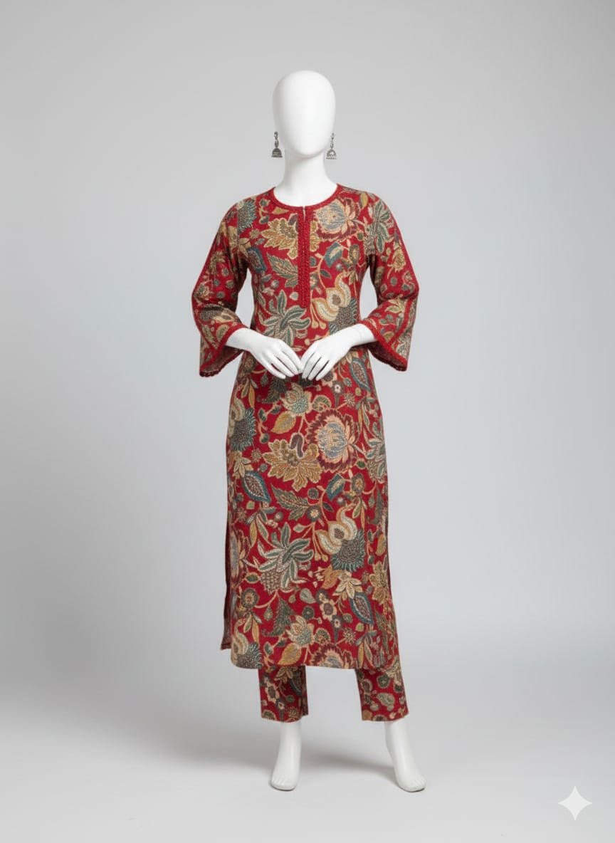 Sunset Bloom Floral Printed Imported Crepe 2 Pcs Suit-WWF-1137