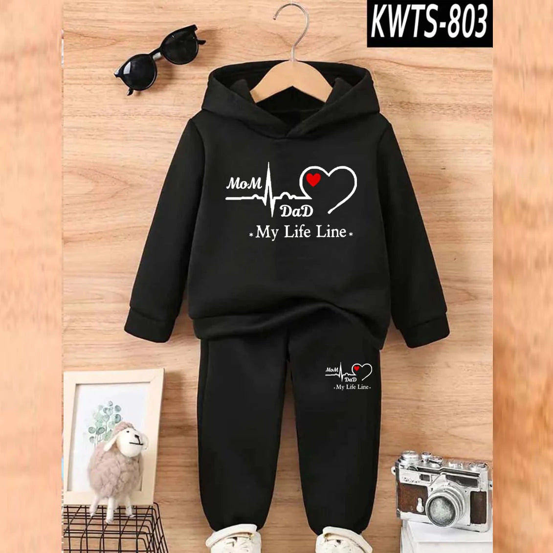 MD Life-Line Kids Hoodie Style 2-Pcs Winter Tracksuit KWTS-803