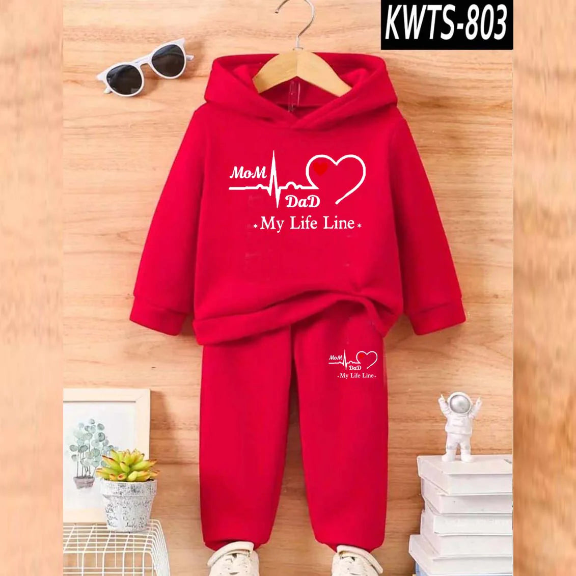 MD Life-Line Kids Hoodie Style 2-Pcs Winter Tracksuit KWTS-803