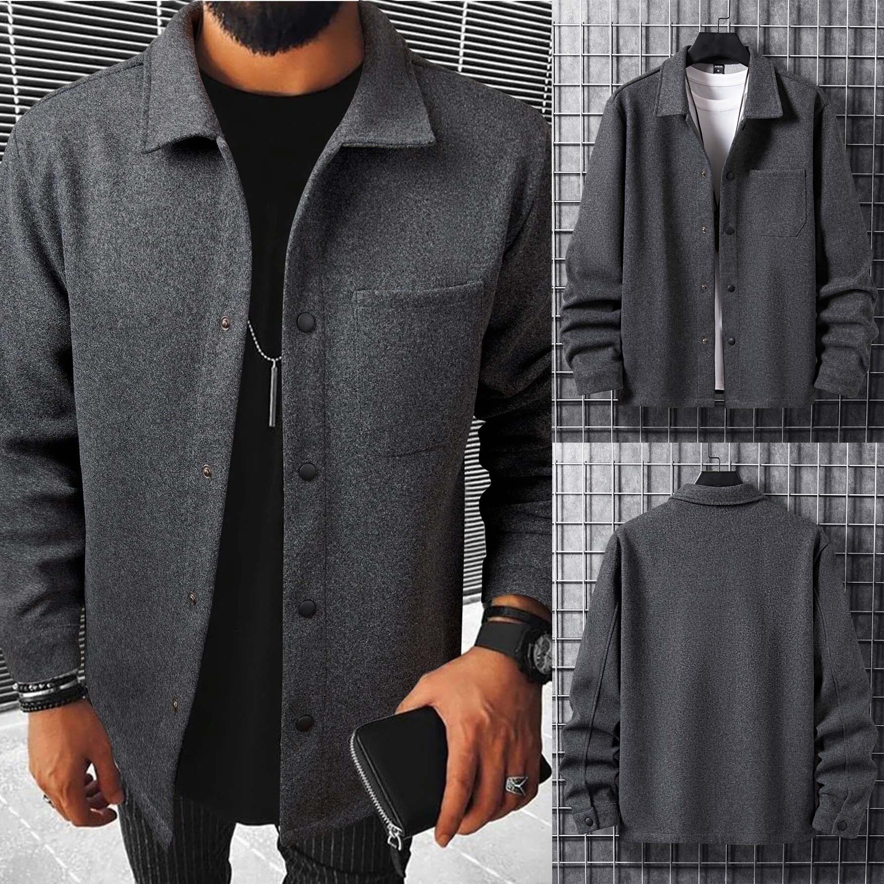 Italian Collar Button Style Winter Coat.