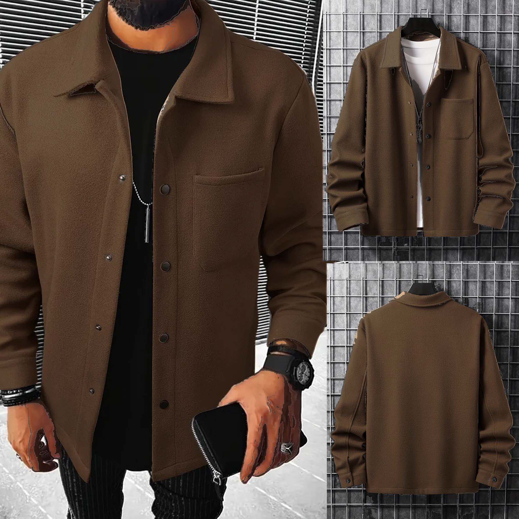 Italian Collar Button Style Winter Coat.