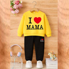 I Love MAMA Kids Sweat Style 2-Pcs Winter Tracksuit. KWTS-02