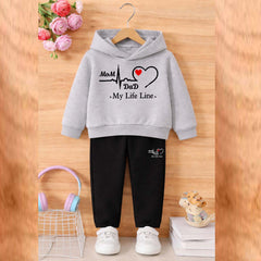 MD Life-Line Kids Hoodie Style 2-Pcs Winter Tracksuit. KWTS-01