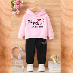 MD Life-Line Kids Hoodie Style 2-Pcs Winter Tracksuit. KWTS-01