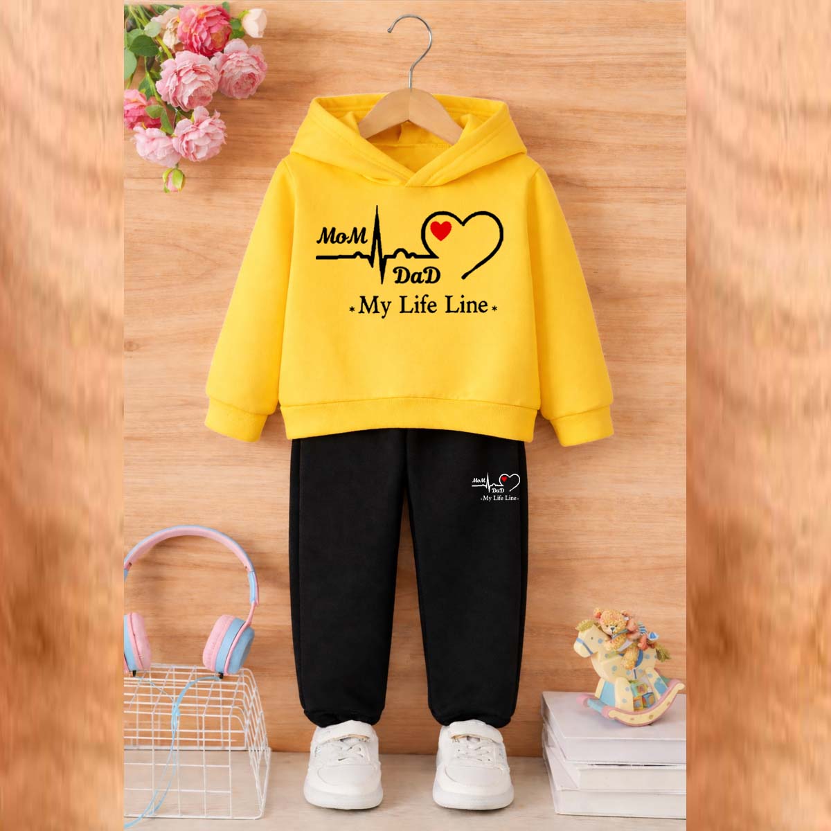 MD Life-Line Kids Hoodie Style 2-Pcs Winter Tracksuit. KWTS-01