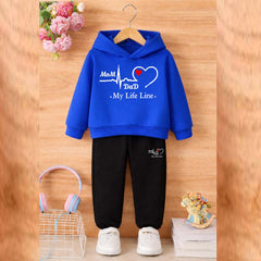 MD Life-Line Kids Hoodie Style 2-Pcs Winter Tracksuit. KWTS-01