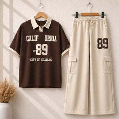 Cali-89 Collar Cargo Style Western 2-Pcs Summer Tracksuit. WSTS-05 V2