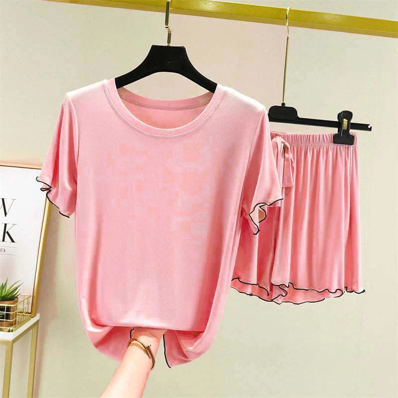 Piko Short Style 2-Pcs Summer Launge & Night Wear Suit.