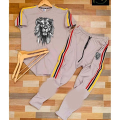 Grey-Lion 3-Multi Stripe Style 2-Pcs Summer Suit.