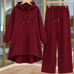 High-Low Pull-Over Pocket Hooded Style 2-Pcs Winter Suit. WWTS-53 V2