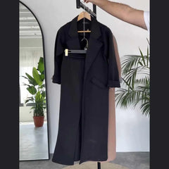 Long Trench Coat Style 2-Pcs Winter Co-Ord Set. WWTS-08